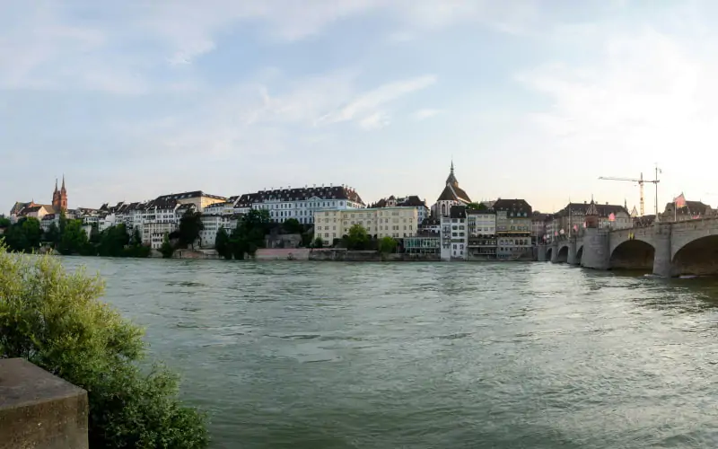 Basel: river with houses in the background